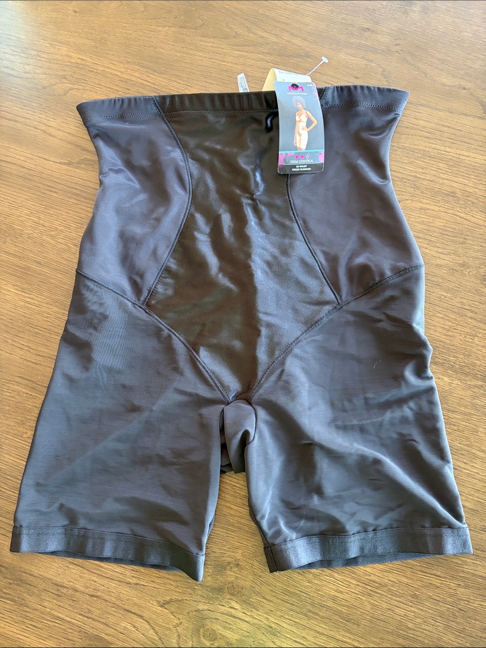 Maidenform Sculpting High-Waist Shaping Shorts in Black